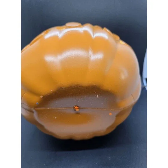 Decorative Boo Halloween Orange Pumpkin (Black glitter stem) Approximately 10" - Picture 8 of 8